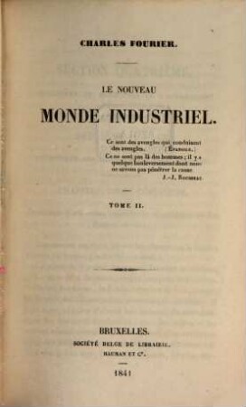 Le nouveau monde industriel, 2