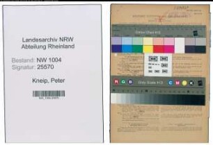 Entnazifizierung Peter Kneip , geb. 23.07.1899 (Bahnfahrer)