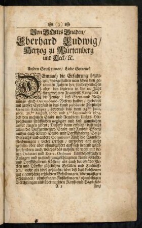 3-27, Unsern Gruß zuvor / Liebe Getreue!