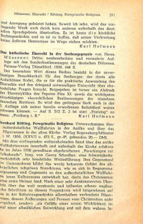 371-373 [Rezension] Kötting, Bernhard, Peregrinatio religiosa