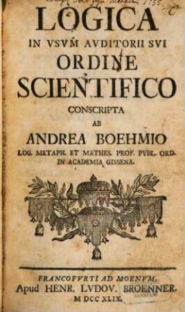 Logica In Vsvm Avditorii Svi Ordine Scientifico Conscripta