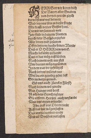 HERR Gott wir bitten dich || Du Vatter aller Gnaden ||