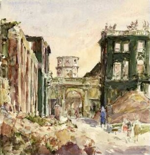 Karlsruher Schloss, Nordwestecke nach 1945