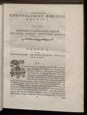 Sectio. I. Quae in Ordinem Successionis Reum Secundum Claram Scripturae Literam Inquirit.