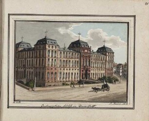 'Großherzogliches Schloß in Darmstadt' Aquarell