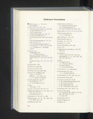 Stichwort-Verzeichnis