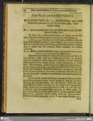 Pars Vta & quidem Historica