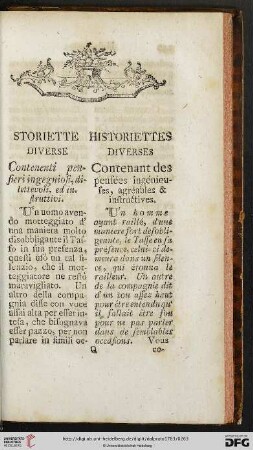 Storiette diverse / Historiettes diverses