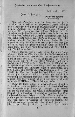 Zentralverband deutscher Konsumvereine.