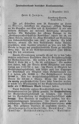 Zentralverband deutscher Konsumvereine.