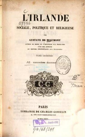 L' Irlande sociale, politique et religieuse, 2
