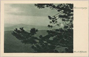 "Sonnenuntergang" aus der Reihe "Aus dem Heimatbuch 'Wälder und Berge'"