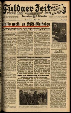 Ausgabe vom Donnerstag, den 08. Oktober 1942.