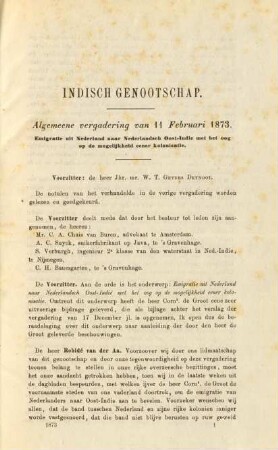Algemeene vergadering van 11 Februari 1873