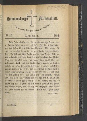 N° 12. December. 1894