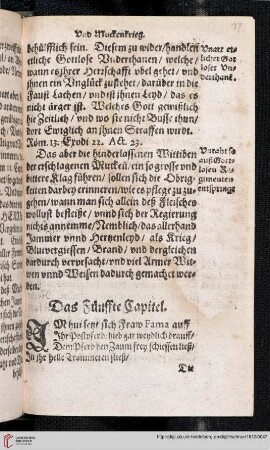 Das Fünffte Capitel
