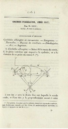Concours d´argégation, année 1847.