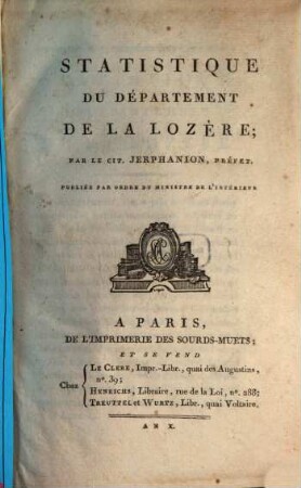 Statistique du département de la Lozére