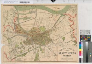 Übersichtsplan der Stadt Neuss am Rhein. Angefertigt durch das Stadtvermessungsamt Neuss. 9.Mai 1925. Schweitzer, Vermessungsdirektor L.Schwann, Ddf.