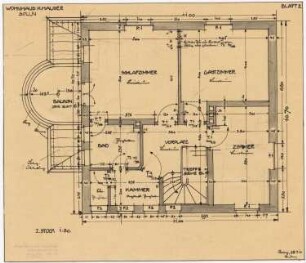Wohnhaus Hauser, Solln: Grundriss OG 1:50