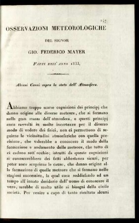 Osservazioni Meteorologiche del 1832