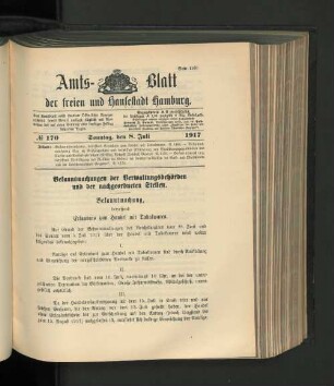 No. 170, 8. Juli 1917