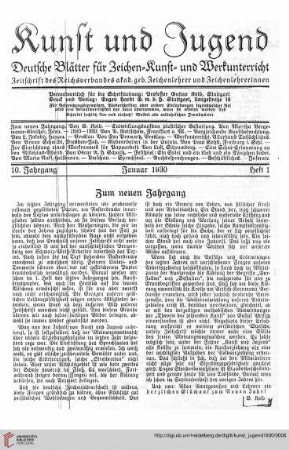 N.F. 10.1930: Zum neuen Jahrgang