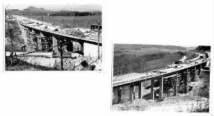 Franzosenschluchtbrücke (L1213), km 162,447 Wiederaufbau der gesprengten Fahrbahn Stuttgart - Ulm