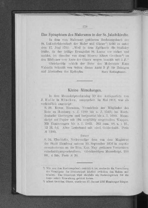 Das Epitaphium des Maleramts in der St. Jakobikirche.