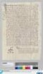 Johann Wengenmayer, Syndikus und Anwalt der Stadt Nürnberg, protestiert vor Notar und Zeugen in der Sitzung des kaiserlichen Landgerichts des Burggrafentums Nürnberg zu Ansbach gegen die Kompetenz des Landgerichts in Sachen des von Linhart Beltzner von Feuchtwangen angeblich begangenen Todschlags an Georg Lotter zu Nürnberg und gegen einen hierin ergangenen Bescheid. - Zeugen: Hanns Wildrich und Hanns Zwickel.
