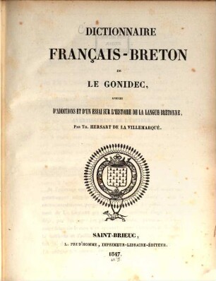 Dictionnaire français-breton ...