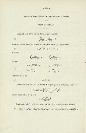 Teorema sulla somma di tre quadrati interi.