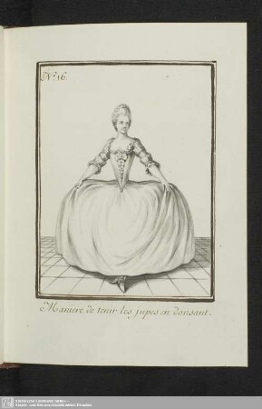 No. 16. Maniere de tenir les jupes en dansant