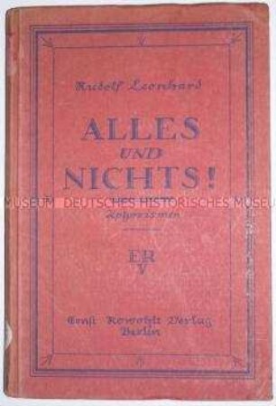 Aphorismen von Rudolf Leonhard in der Erstausgabe
