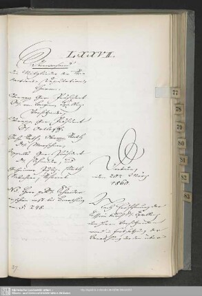 LXXVII., 20. März 1860