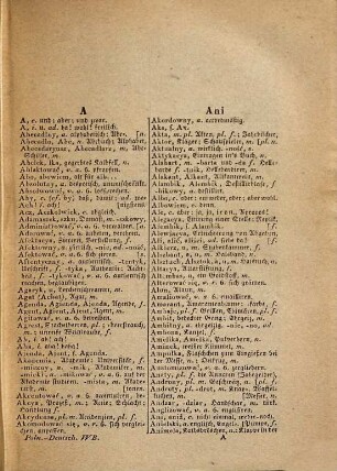 Vollständiges Taschen-Wörterbuch der polnischen und deutschen Sprache : = Dokładny słowniczek polsko-niemiecki i niemiecko-polski
