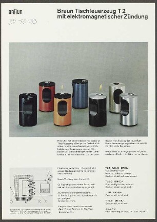 Braun Tischfeuerzeug „T 2/TFG 2“