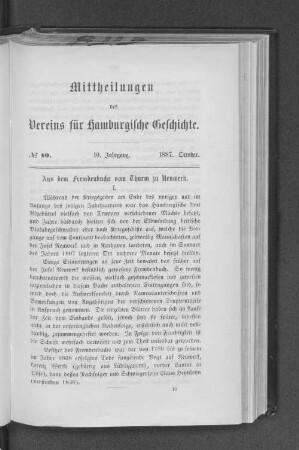 Aus dem Fremdenbuche vom Thurm zu Neuwerk.