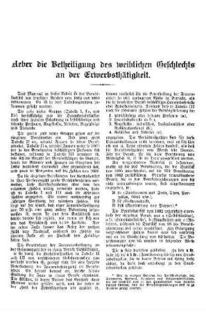 Ueber die Betheiligung ....