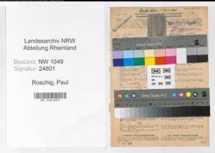 Entnazifizierung Paul Roschig , geb. 05.10.1886 (Stadtamtmann)