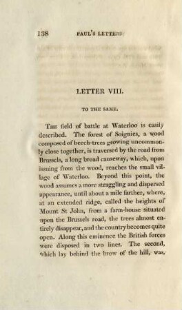 Letter VIII. To the same