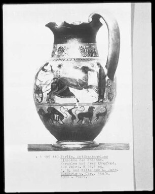 Oinochoe des Kochos — Herakles und Ares im Kampf