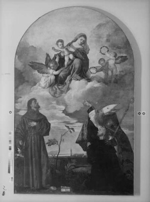 Madonna mit dem Kind, zwei Heiligen und Stifter