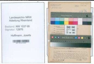 Entnazifizierung Josefa Hoffmann , geb. 30.03.1892 (Sprechstundenhilfe)