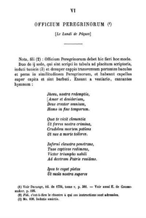 VI Officium Peregrinorum