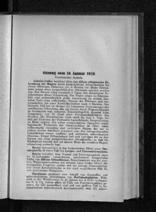 Sitzung vom 10. Januar 1928