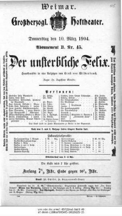 Der unsterbliche Felix