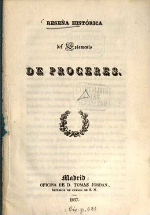 Reseña histórica del Estamento de Próceres