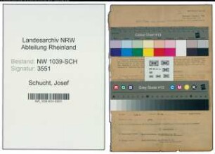 Entnazifizierung Josef Schucht , geb. 15.06.1914 (Mechaniker)