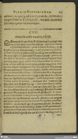 CVII. Miracula noctu natalitiae Christi